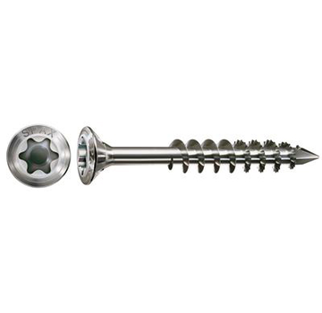 Spax - Gavel- och staketskruvar - Torx 20 linshuvud - 5 x 80 mm partiell gänga - rostfritt stål (100 st)