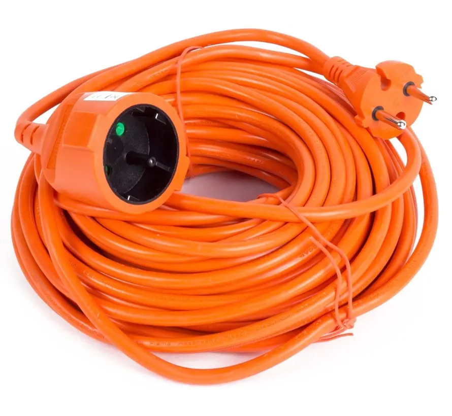 Förlängningssladd - 2 x 1,0 - 20 meter - Orange