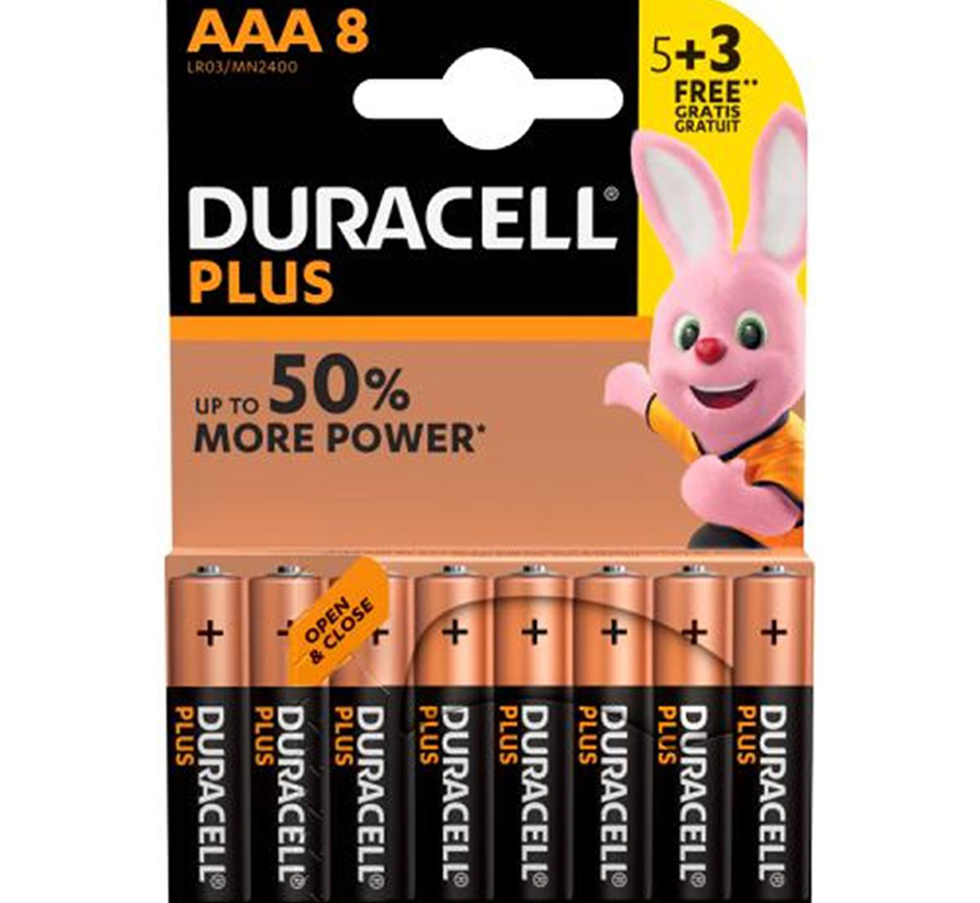 Duracell - AAA-batteri (8 stycken)