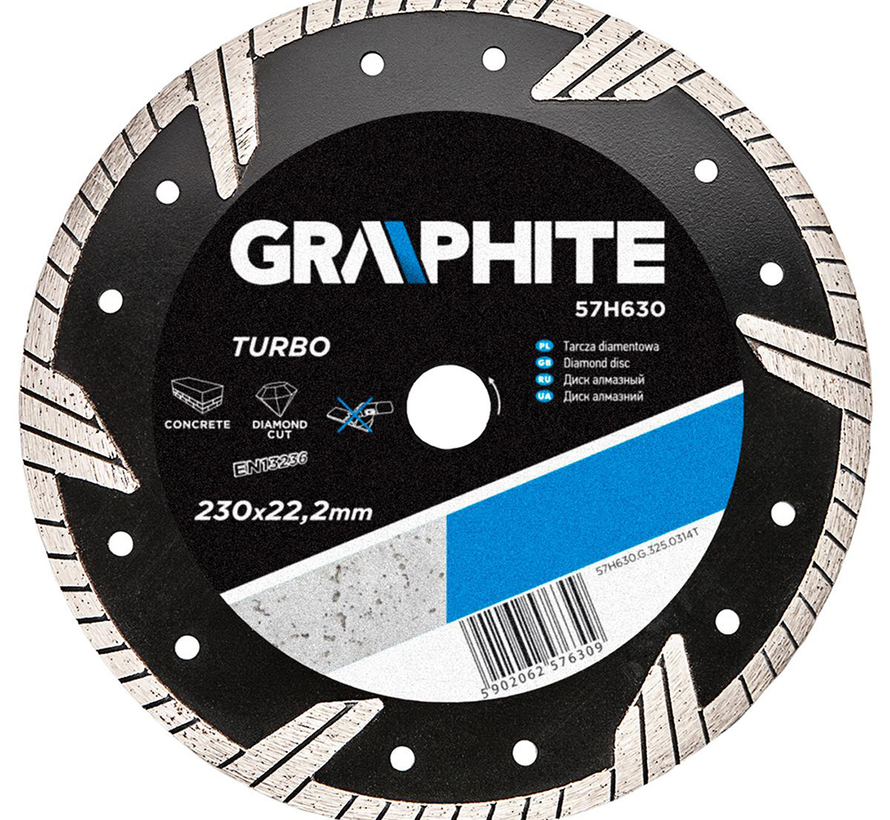 Graphite - Turbo - Diamanthjul - 230x22,2x6,0x3,1 mm