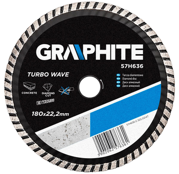 Graphite - Turbo Wave - Diamanthjul - 180x22,2x6,0x2,8mm