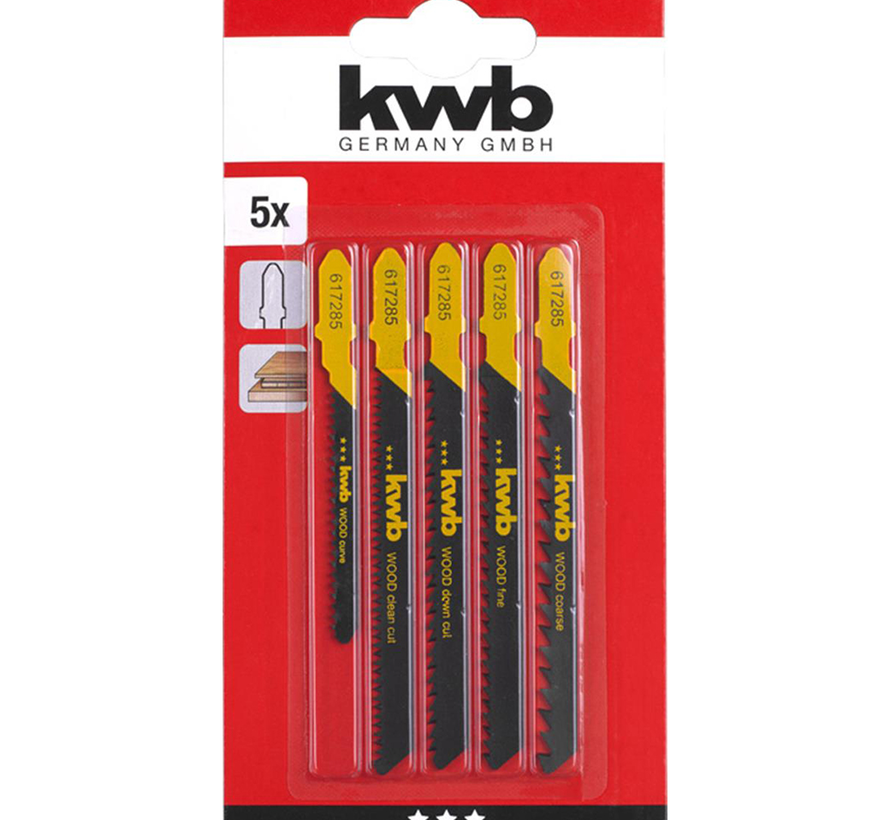 Kwb - Sticksågsblad - Trä (5 stycken)