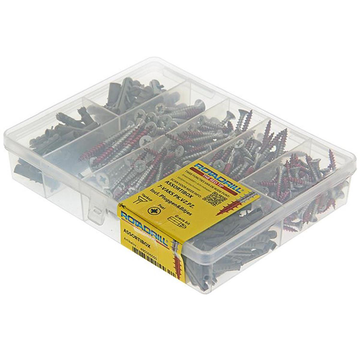 Rotadrill - Sortimentslåda - Torx med plugg Platt huvud - Massiv gänga - Förzinkad (12)