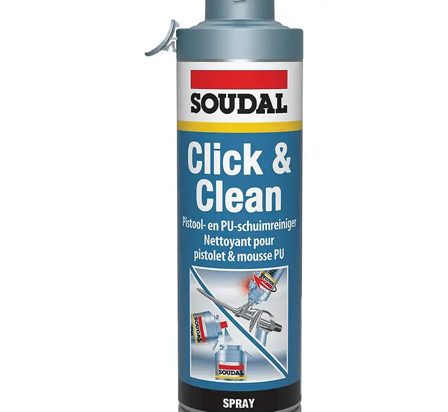 Soudal - Click & Fix - Rengöringsmedel för vapen och päls - 500 ml