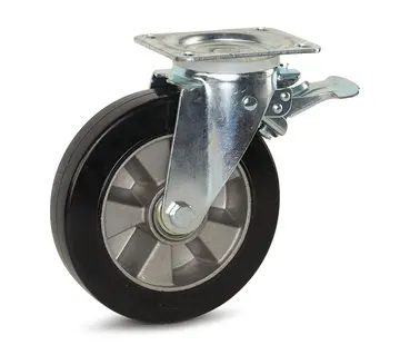 MESO Avfallsbehållare, svängbart hjul bromsat med topplatta - 200mm - 500kg