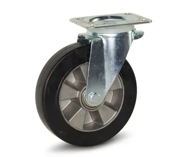 MESO Svängbart hjul för avfallsbehållare med topplatta - 200 mm - 500 kg