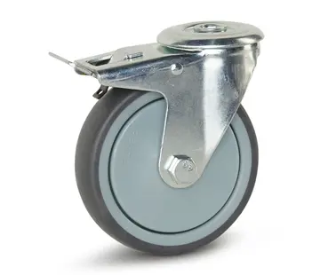 MESO Enheter svängbart hjul bromsat med centralt hål - 125mm - 130kg