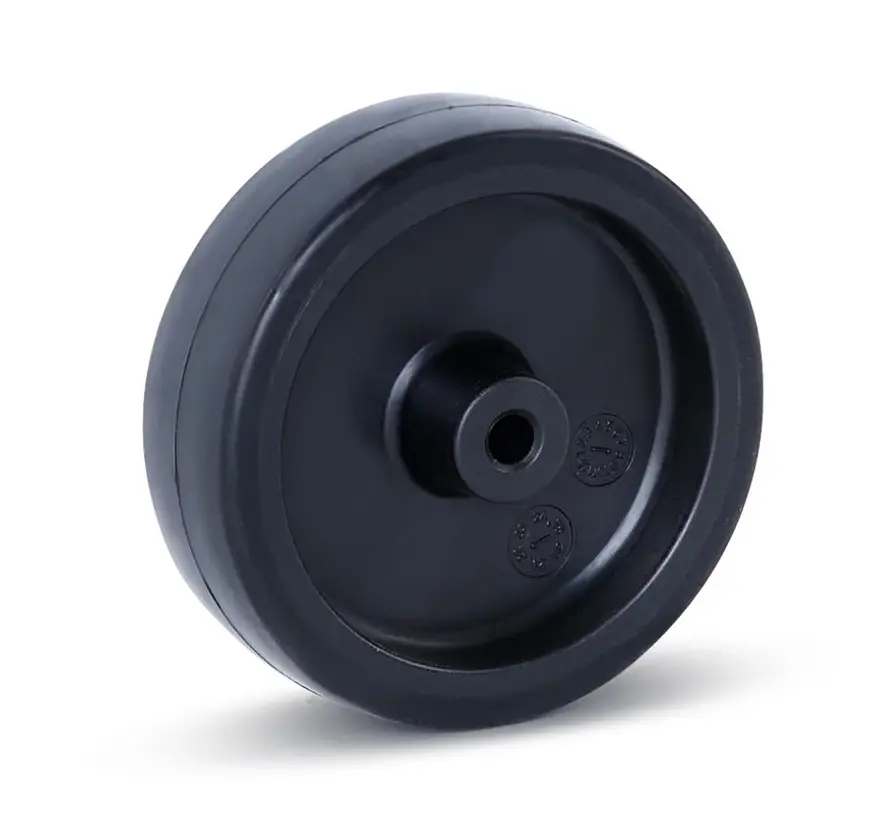 Möbelhjul svart - 75 mm - 60 kg