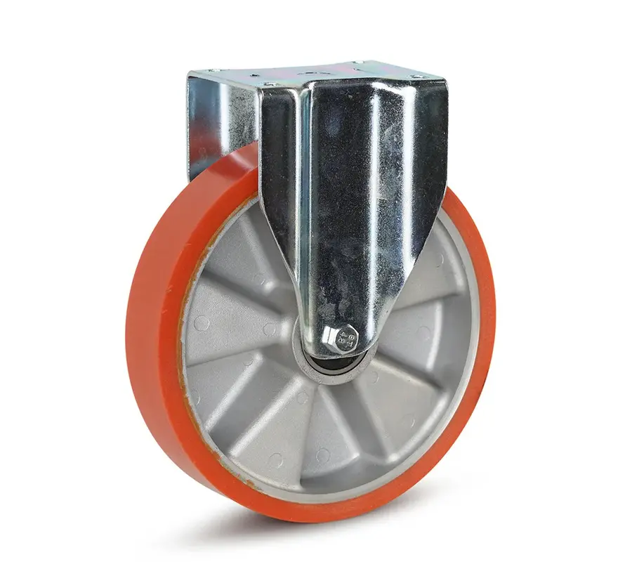 PU tunga fasta hjul - 250 mm - 800 kg