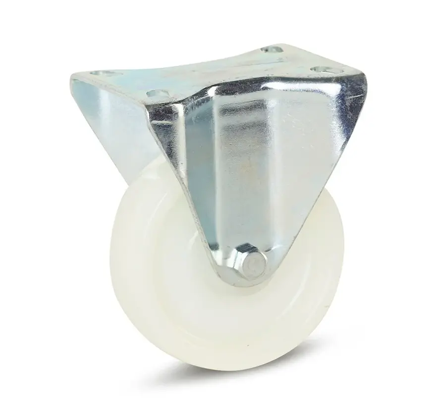 Fast länkhjul i nylon - 100 mm - 200 kg