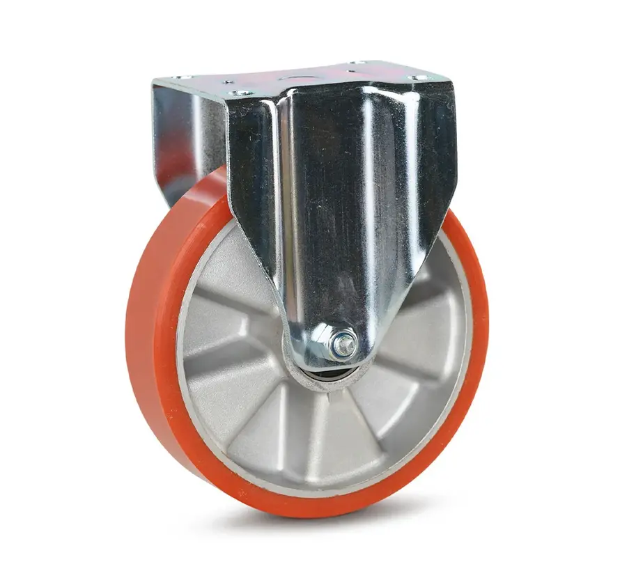 PU tunga fasta hjul - 200 mm - 800 kg