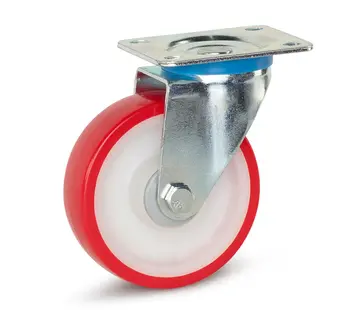 MESO Polyuretan länkhjul fästplatta 125 mm - 230 kg