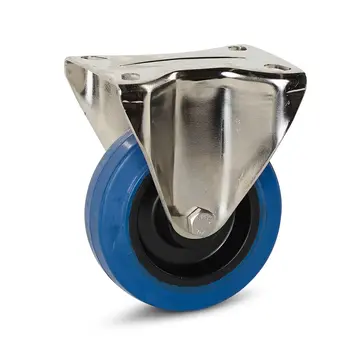 MESO Elastiskt gummihjul i rostfritt stål - 100mm - 100kg