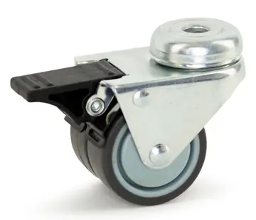 MESO Dubbel länkhjul bromsat med centralhål - 50 mm - 90 kg