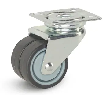 MESO Dubbla länkhjul med topplatta - 50 mm - 90 kg