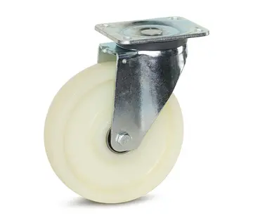 MESO Tungt svängbart hjul i nylon med topplatta - 200 mm - 800 kg