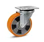 PU-lastrullhjul med topplatta - 160 mm - 700 kg - D-serien