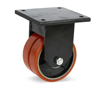 MESO Dubbla PU extra tunga fasta hjul - 150 mm - 1250 kg