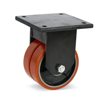 MESO Dubbla PU extra tunga fasta hjul - 150 mm - 1250 kg