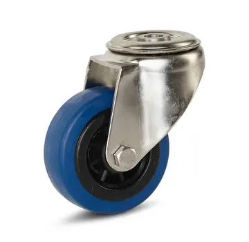 MESO Rostfritt stål - Elastiska gummi Länkhjul 80 mm - 80 kg