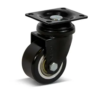 MESO Länkhjul i PU med topplatta - 50 mm - 120 kg