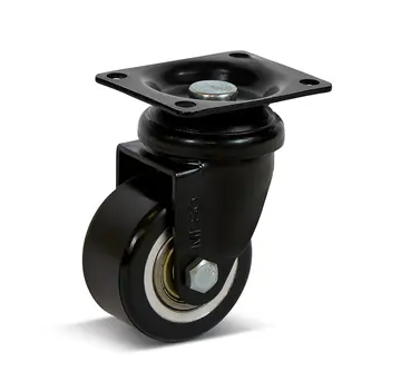 MESO Länkhjul i PU med topplatta - 50 mm - 120 kg