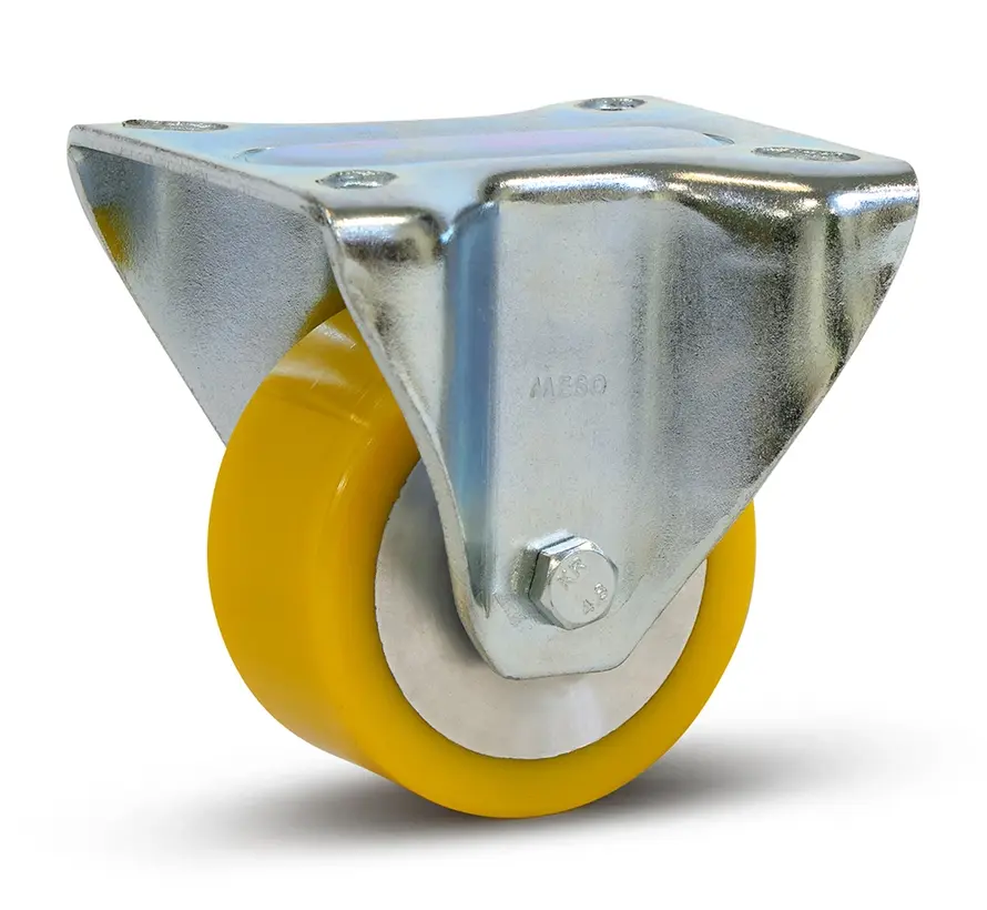 PU tunga fasta hjul - 80 mm - 300 kg