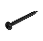 Blackline - Wkręty do płyt wiórowych - Łeb cylindryczny Torx 10 - 3,5 x 16 mm - Gwint pełny - Czarny (100 szt.)
