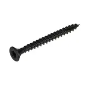 Blackline - Wkręty do płyt wiórowych - Torx 20 z płaskim łbem - 4,0 x 25 mm - Gwint pełny - Czarny (100 szt.)