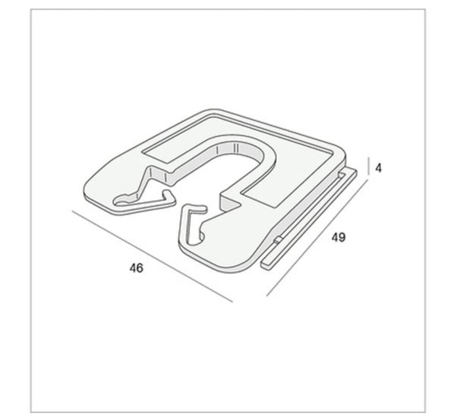 Milli-Max - Płytka wypełniająca 4 mm - Niebieska (100 sztuk)