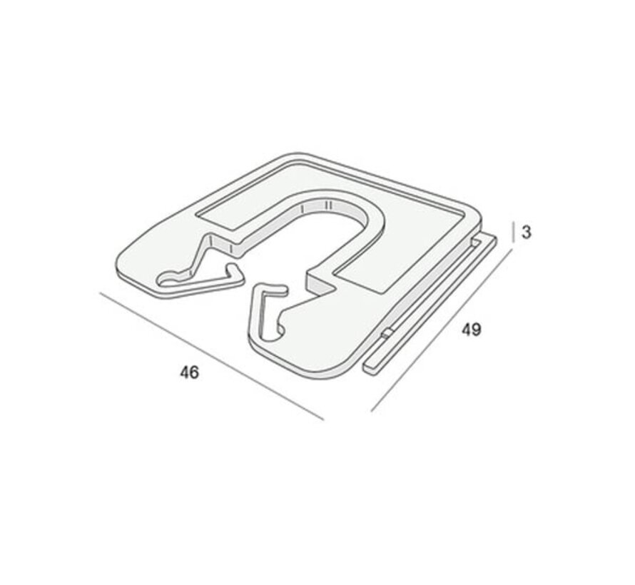 Milli-Max - Płytka wypełniająca 3 mm - czarna (132 sztuki)