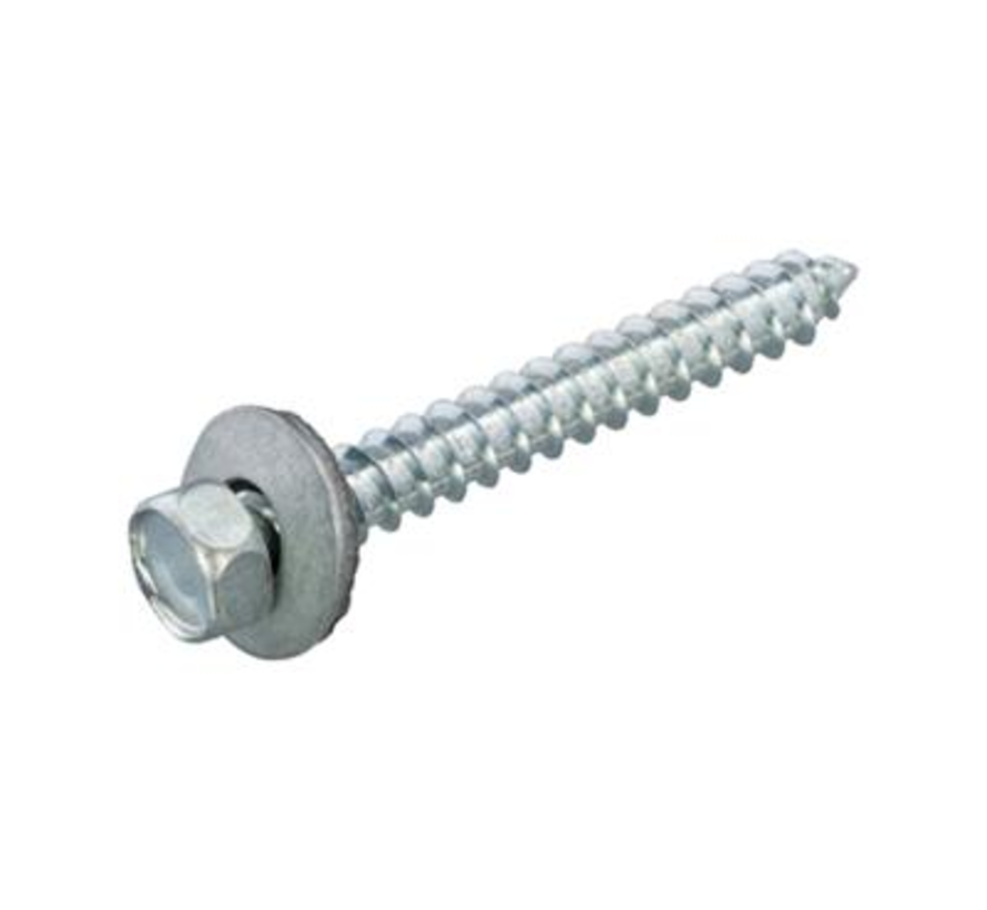 Dach i fasada - Wkręty montażowe do drewna - 6,5 x 63 mm - Ocynkowane - Złoty gwint (100 szt.)