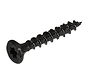 Blackline - Wkręty do płyt wiórowych - Torx 10 z łbem płaskim - 3,0 x 30 mm - Gwint pełny - Czarny (100 szt.)
