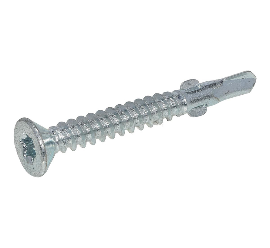 Proftec - Śruby Wingtooth/Poortframe - Torx 20 - 4.2x32mm - Galwanizowane - Czarny łeb (100 sztuk)