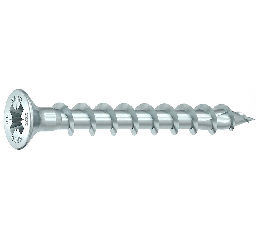 Śruby Heco Topix-Plus - Płaski łeb stożkowy Pozidrive - 4,5x 40 mm - Gwint częściowy (500 sztuk)