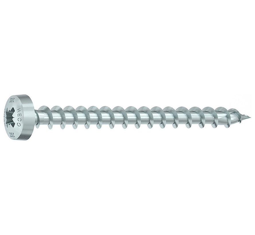 Śruby Heco Topix-Plus - Łeb okrągły Pozidrive - 4 x 40 mm - Gwint pełny (200 sztuk)