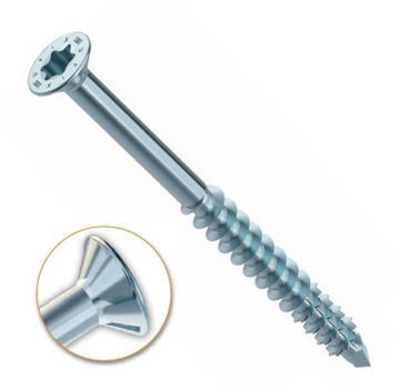 Wkręty Heco-UFIX do płyt MDF - Torx 20 ocynkowane - 4x 50 mm - gwint częściowy (200 sztuk)