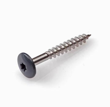 Śruby do montażu paneli Trespa - Torx 20 - 4.8x25mm - Stal nierdzewna - Gwint częściowy - Czarny RAL 9005 (100 szt.)