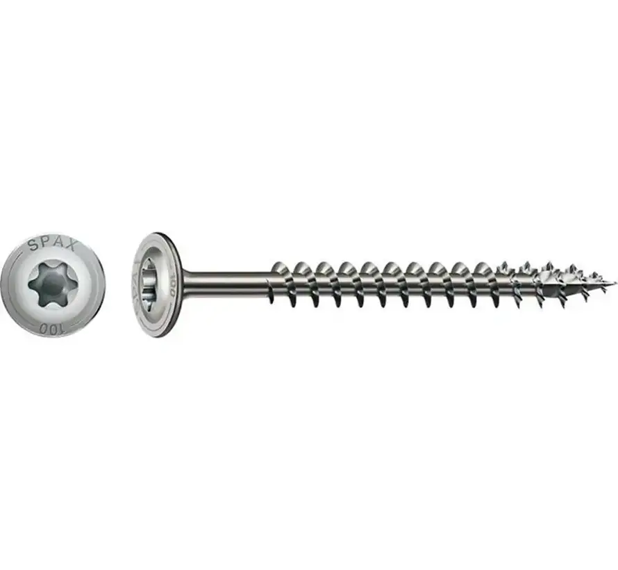 Spax - Śruby z łbem stożkowym - Torx 30 - 6,0 x 120 mm - Gwint częściowy - WIROX (100 sztuk)