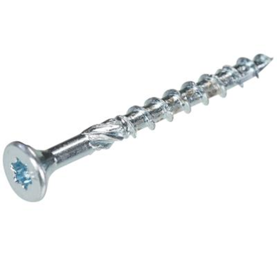 Woodies - śruby Ultimate - Torx 25 z płaskim łbem - 4,5 x 45 mm - gwint częściowy - ocynkowane (200 sztuk)