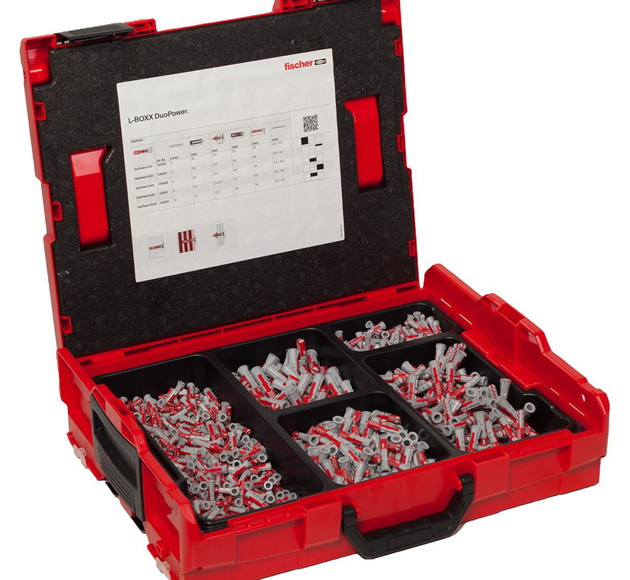 Fischer - L-Boxx 102 - Wtyczki DuoPower - 910 szt.