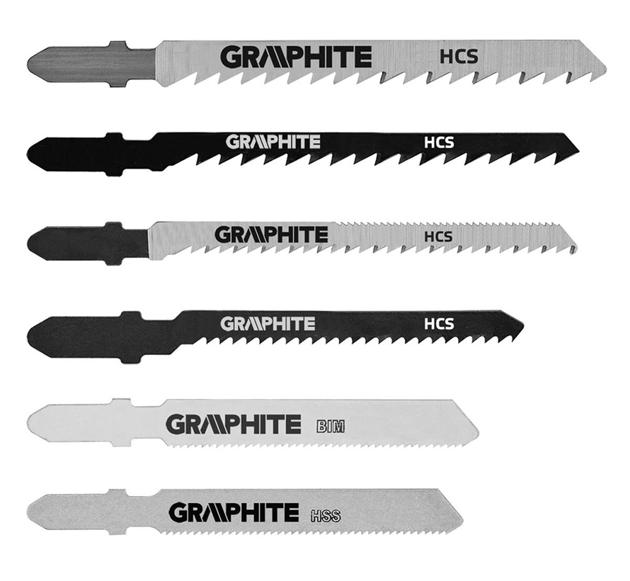 Graphite - Zestaw brzeszczotów do wyrzynarki - 6 szt.