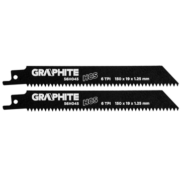 GRAPHITE Graphite - Brzeszczoty do piły szablastej - 6 TPI - 150x19x1.25mm (2 szt.)