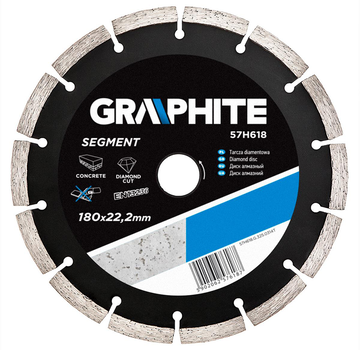 GRAPHITE Graphite - Segment - Tarcza diamentowa - 180x22.2x8.0x2.5mm