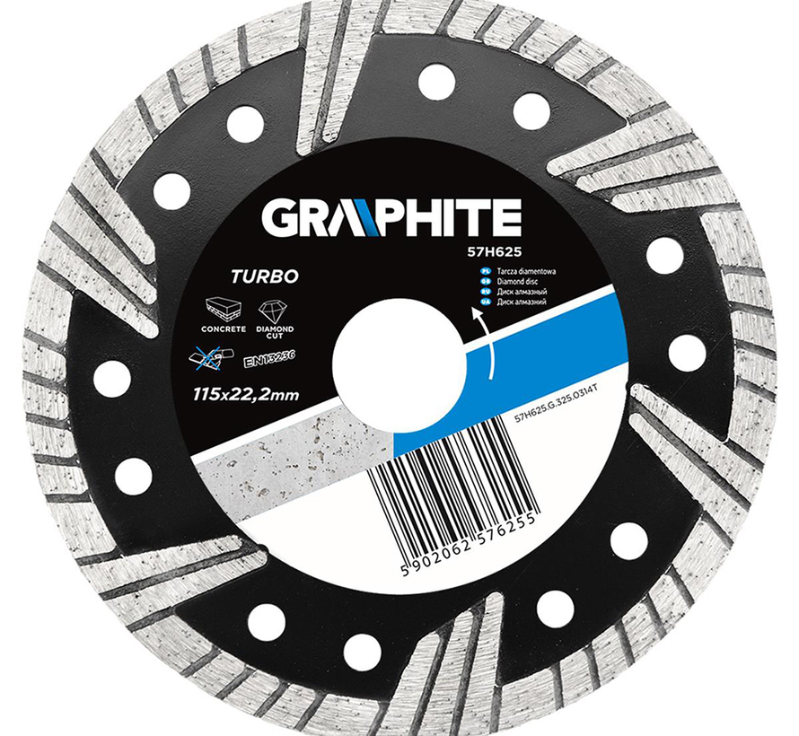 Graphite - Turbo - tarcza diamentowa - 115x22.2x6.0x2.4mm