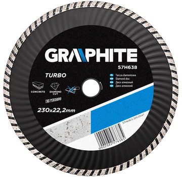 GRAPHITE Graphite - Turbo Wave - tarcza diamentowa - 230x22.2x6.0x3.1mm