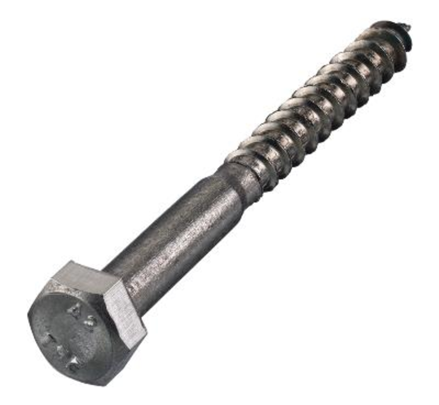 Śruby gwintowane do drewna - DIN571 sześciokąt - M8 x 60 mm - stal nierdzewna (100 sztuk)