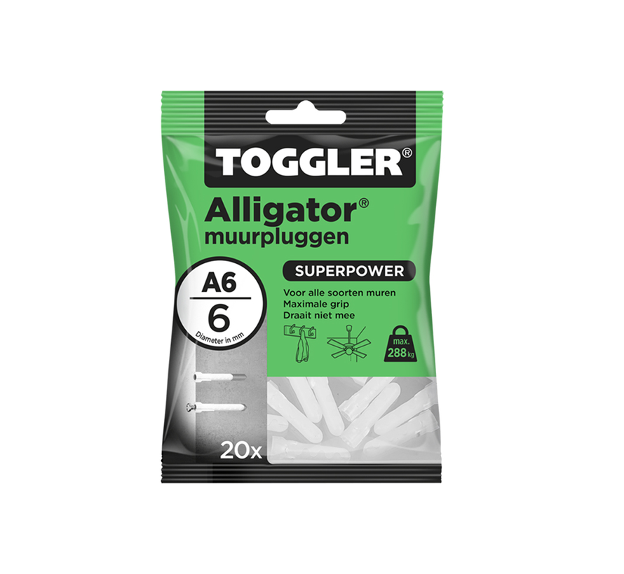 Toggler - A - Wtyki typu aligator - 6mm (20 sztuk)