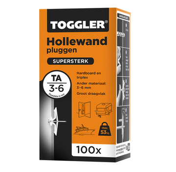 Toggler Toggler - TA - Kołki rozporowe - grubość płyty 3-6 mm (100 szt.)