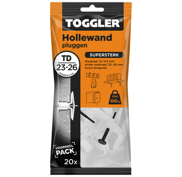 Toggler Toggler - TD - kołki rozporowe - grubość płyty 23-26 mm (20 sztuk)